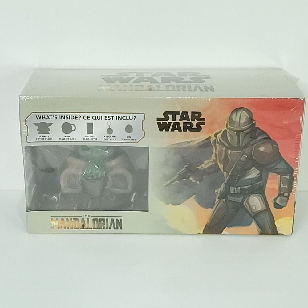 Star Wars Mandalorian The Child Grogu Box Set Planter Mug Notepad Keychain Pin